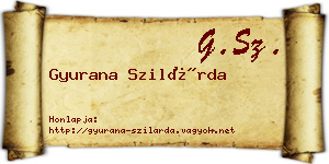 Gyurana Szilárda névjegykártya